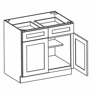 2 drawer 2 door base cabinets
