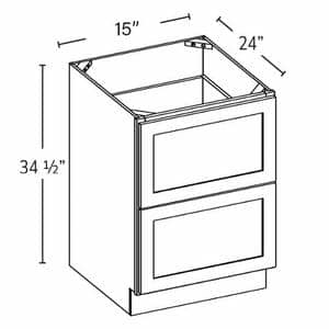 2 drawer base cabinet