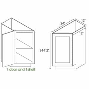 left base transitional cabinet